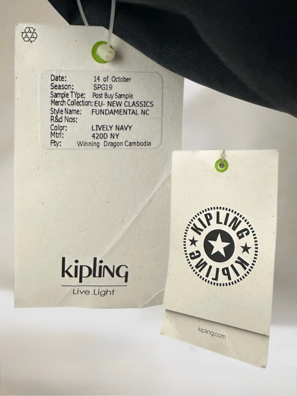 NWT KIPLING Navy Fundamental Backpack - Size Medium - SOLD OUT ONLINE - Picture 16 of 16